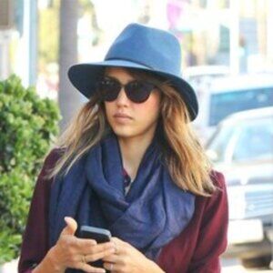 MAISON MICHEL Sky blue wool felt Virginie wool hat, Size M NWT